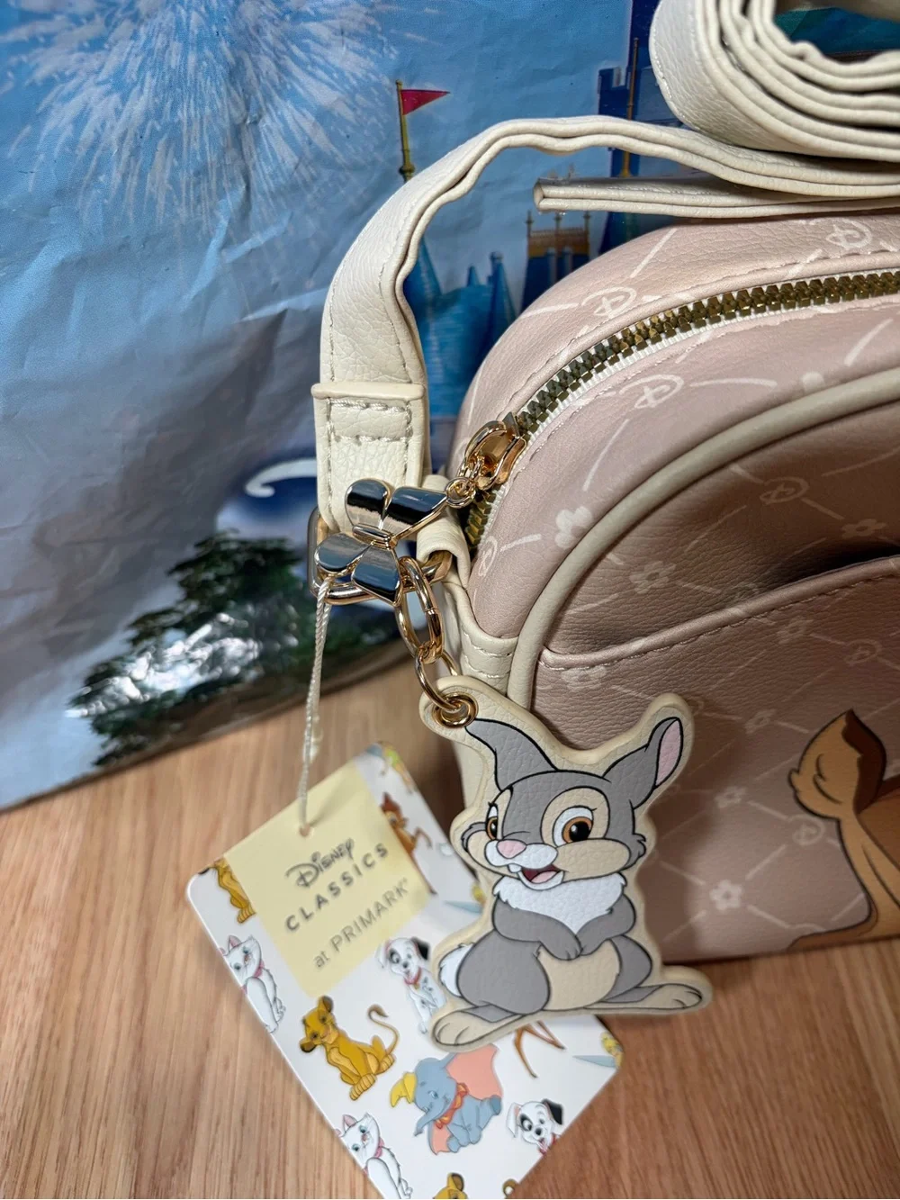 Disney Bambi with Thumper Charm Faux Leather Crossbody Bag Primark Exclusive NEW